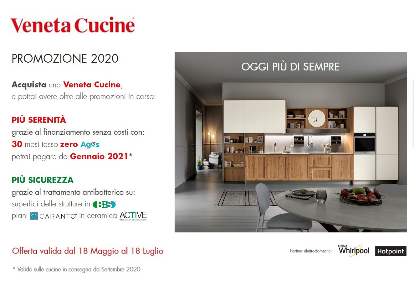 NUOVA PROMOZIONE VENETA CUCINE 2020: "Oggi più di sempre"